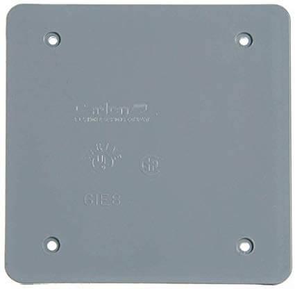 T & B Carlon Non-metallic Two Gang Gray FS Box Cover, E9802CN-CAR